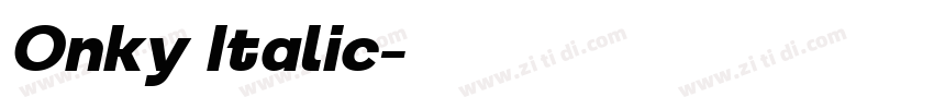 Onky Italic字体转换
